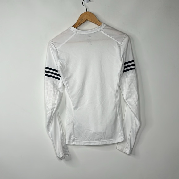 Adidas Response Long Sleeve V Neck Athletic Shirt Womens Size S White - Picture 2 of 7